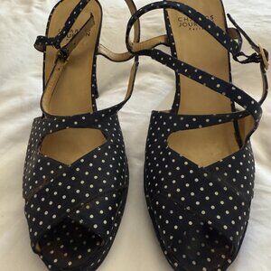 Black & White polka dot heels